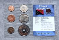 PAPUA NOWA GWINEA. ZESTAW KOLEKCJONERSKI 6 MONET W FOLIOWYM BLISTRZE / UNC