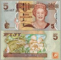 Fidzi Fiji 5 Dolar 2007 P-110a UNC