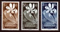 GUINEA ESPANOLA - 1952 - Mi 279-281 - KWIATY xx