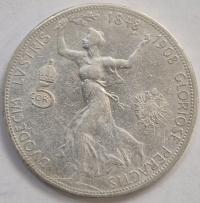Austria Cesarstwo Austro-Węgierskie 5 koron 1908 60 Franciszka Józefa I F46