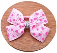 Gumka do włosów różowa w serduszka dla dziewczynki