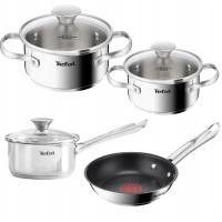 Zestaw garnków z pokrywką TEFAL Minis 14/16cm Patelnia 18cm indukcja 7el