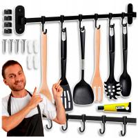 ВЕШАЛКА ДЛЯ КУХОННЫХ ПРИНАДЛЕЖНОСТЕЙ, ДЕРЖАТЕЛЬ ДЛЯ КРЮЧКОВ, ОРГАНАЙЗЕР ДЛЯ КУХНИ, ЛОФТ