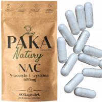 CZYSTY NAC 600mg N-Acetylocysteina L-CYSTEINA ZDROWA WĄTROBA DETOKS 60 kaps