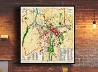 Старая карта Цешин и Заолзи 1928r. 60x60m