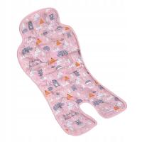 Letnia podkładka chłodząca do wózka Wygodne miękkie siedzisko lodowe Różowa impreza leśna