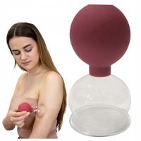 BAŃKA PRÓŻNIOWA SZKLANA Z GUMOWĄ GRUSZKĄ DO TWARZY ACUS MED 5CM