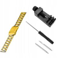 БРАСЛЕТ ДЛЯ ЧАСОВ - 22 ММ-ЗОЛОТО-СТАЛЬ