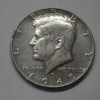 Half Dollar, USA, 1968r. X9916