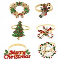 ZESTAW 6 KOLOROWYCH PIERŚCIENI NA SERWETKI ŚWIĄTECZNE DEKORACJE STOŁU