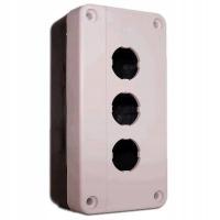 Kaseta sterownicza obudowa biała 3x otwór 22mm