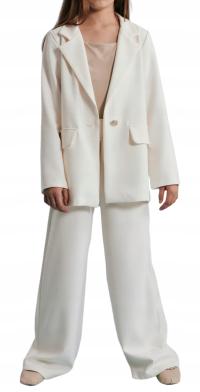 Niesamowity garnitur dziewczęcy na specjalne okazje Vanessa biel, 128