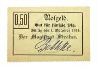 WLKP, Strzelno, 50 fenigów ważne do 1.10.1914 st.1