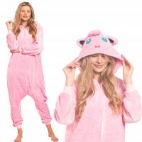 Piżama Damska Kostium Kigurumi Onesie Jiggly Puff Pokemon Różowy 165-175