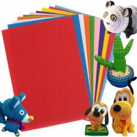 TEKTURA FALISTA PAPIER FALISTY OZDOBNY ARKUSZ A4 KOLOROWA TEKTURKA 10 szt.