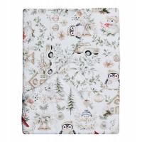 Prześcieradło bawełniane z gumką we wzory 120x60 materiałowe święta 166swi