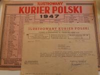 Ilustrowany Kurier Polski Bydgoszcz, kalendarz 1947 i pismo 1957