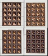 Fi 2350 - 2353 ** komplet arkuszy Urodziny Rubensa stan bardzo dobry