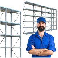 Металлический стеллаж для хранения стеллажей прочный прочный 24 полки склад M16