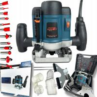 FREZARKA GÓRNOWRZECIONOWA DO DREWNA WYCINARKA 2550W W WALIZCE 12 FREZÓW