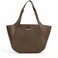 MONNARI Brązowa Torebka Damska Na Ramię Czekoladowa Duża A4 Shopper