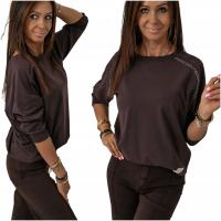 WYGODNA BLUZKA Z OZDOBNYM PRZESZYCIEM LENCA! WZ.2