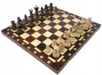 Tradycyjne eleganckie szachy Ambasador marki Wegiel | 52 x 52 cm