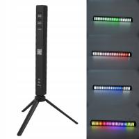 Listwa świetlna RGB z rytmem muzyki 3D, kolorowa, sterowana aplikacją Bluetooth, 32 LED, zasilana przez USB