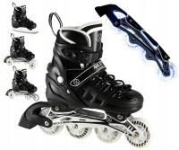 Ролики Nils Extreme NH10905 со сменным салазком регулируемые черные