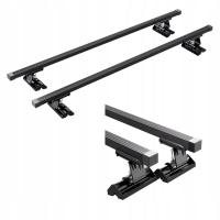 Bagażnik dachowy AMOS czarny stalowy 140 cm do Fiat Fiorino III Van 2008-