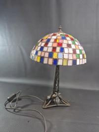 Kolorowa kratka lampa witrażowa Paski