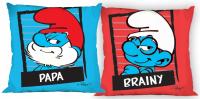 Poszewka 40x40 cm Smerfy Papa Smerf Ważniak Brainy Smurfs 100% bawełna
