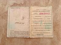 Kolekcjonerski dowód rejestracyjny niezidentyfikowany