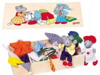 Drewniane myszki do ubierania Przebieranka w pudełku Dla dzieci Goki
