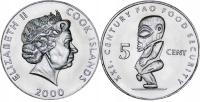 5 центов (2000) Острова Кука - ФАО скульптура