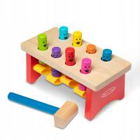Игрушка для двухлетнего ребенка Монтессори пирсинг деревянный пирсинг