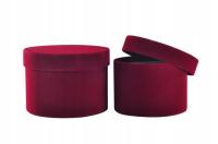 Flower Box Pudełko Welurowe BURGUNDY S/2 17x13 15x11 cm KOMPLET
