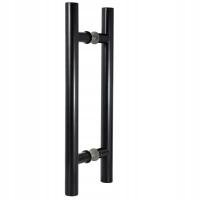 POCHWYT UCHWYT DO DRZWI SZKŁA CZARNY ANTABA STAL NIERDZEWNA INOX 46 cm