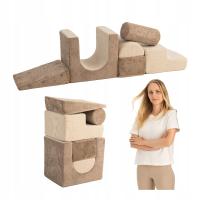 Piankowy plac zabaw FizjoMommy Total Klocki SENSORYCZNE dla dzieci Zestaw