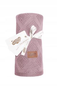 KOCYK BAMBUSOWY BAMBUS 80 × 100 KOC PREMIUM PREZENT PUDROWY RÓŻ