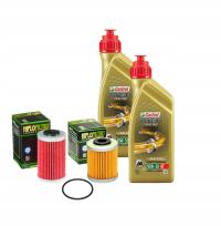 2× Olej silnikowy Castrol POWER 1 RACING 4T 1 l 10W-50 + HIFLO FILTR OLEJU HF 137 SUZUKI DR 600/650/750/800 (50)