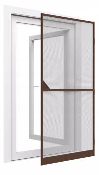 Алюминиевая дверная москитная сетка 100x215 бронза