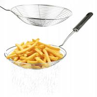 ŁYŻKA CEDZAKOWA SZUMÓWKA SITKO DO PIEROGÓW FRYTEK STALOWA KUCHENNA