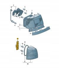 ORYG WKŁAD LISTWA LAMPY TYLNEJ PRAWY LEWY AUDI A3 8L 1997-2000r. 8L0945257