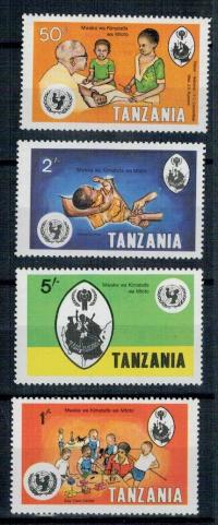 Tanzania 1979 Znaczki 123-6 ** ** dzieci Rok UNICEF zdrowie