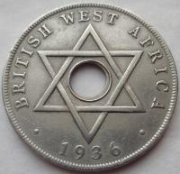 Британская Западная Африка - 1 пенс - 1936