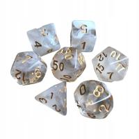 7 Sztuk Wielościennych D8 D10 D12 D20 Zagraj w Zabawki Rozrywkowe do Roly Białe