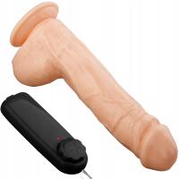 DUŻY PENIS OGROMNY WIBRATOR SEX DILDO XXL 25 cm Z PILOTEM