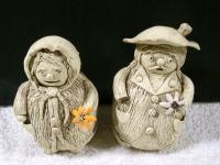 Figurki -DZIADEK I BABCIA-RĘCZNA ROBOTA Z GLINY