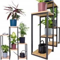 Клумба стоящая металлическая панорама 6 ярусов-элегантная подставка для цветов
